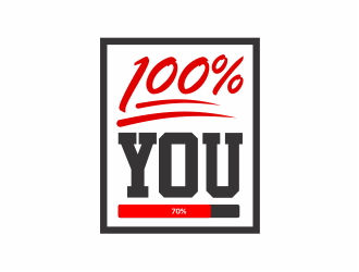 100% YOU  logo design by mutafailan