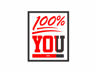 100% YOU  logo design by mutafailan