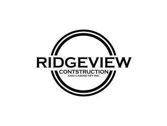 Ridgeview Contstruction and Cabinetry Inc. logo design by mckris