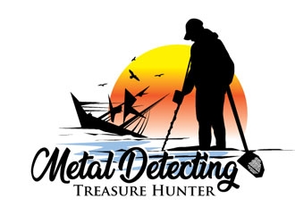 Metal Detecting Treasure Hunter logo design by shere