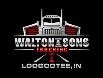 Walton & Sons Trucking LLC logo design by jagologo