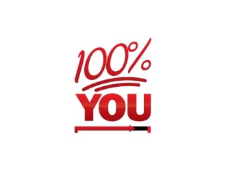 100% YOU  logo design by crazher