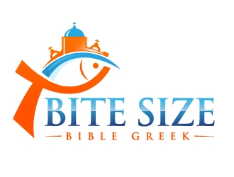 Bite Size Bible Greek logo design by Suvendu
