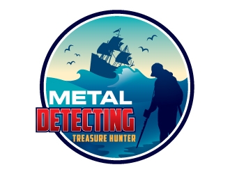 Metal Detecting Treasure Hunter logo design by Suvendu