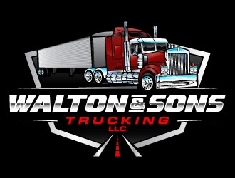 Walton & Sons Trucking LLC logo design by daywalker