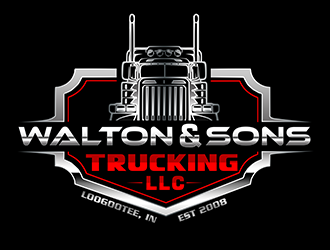 Walton & Sons Trucking LLC logo design by 3Dlogos