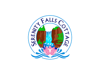 Serenity Falls Cottage logo design by 3Dlogos