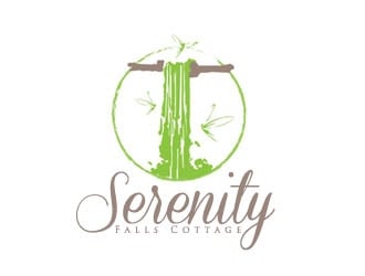 Serenity Falls Cottage logo design by nikkl
