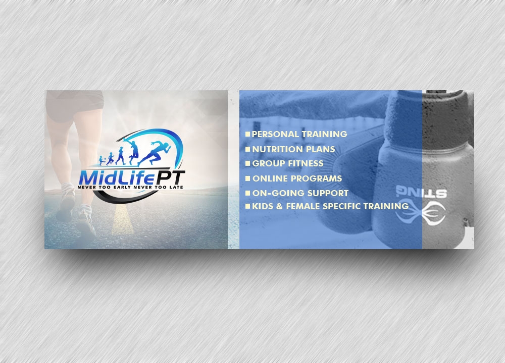 MidLife PT, Never too Early Never too Late logo design by yans