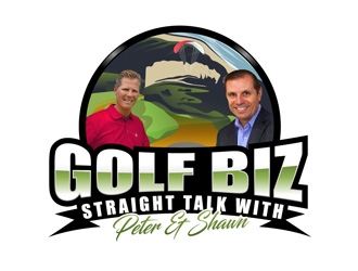 Golf Biz Straight Talk with Peter & Shawn logo design by DreamLogoDesign