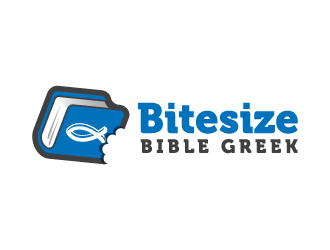 Bite Size Bible Greek logo design by pencilhand