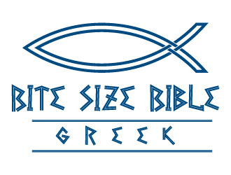 Bite Size Bible Greek logo design by torresace
