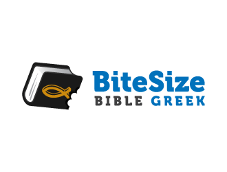 Bite Size Bible Greek logo design by pencilhand