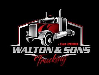 Walton & Sons Trucking LLC logo design by Suvendu