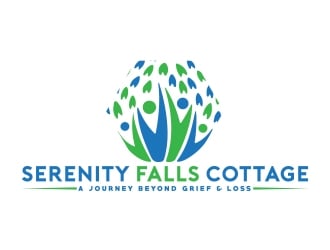 Serenity Falls Cottage logo design by fawadyk