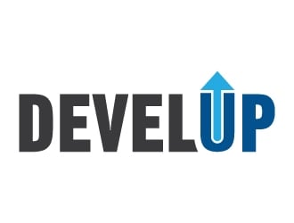 DEVEL UP logo design by mop3d