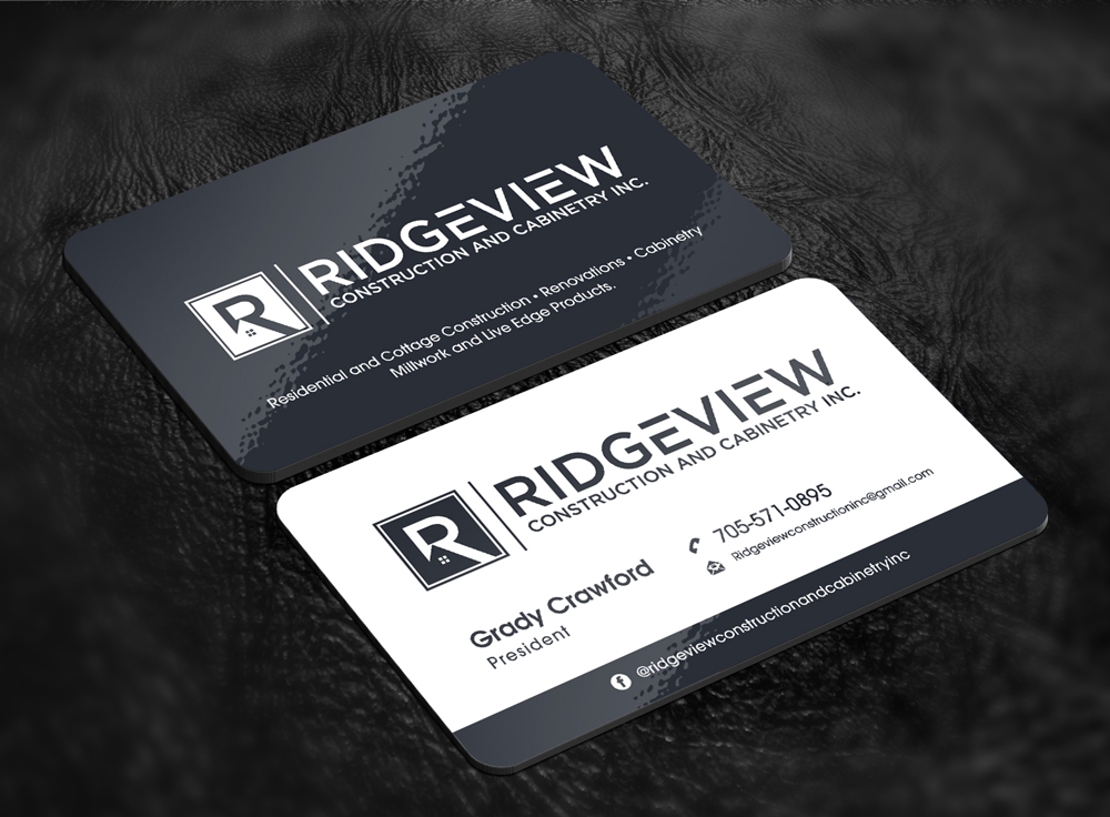 Ridgeview Contstruction and Cabinetry Inc. logo design by abss