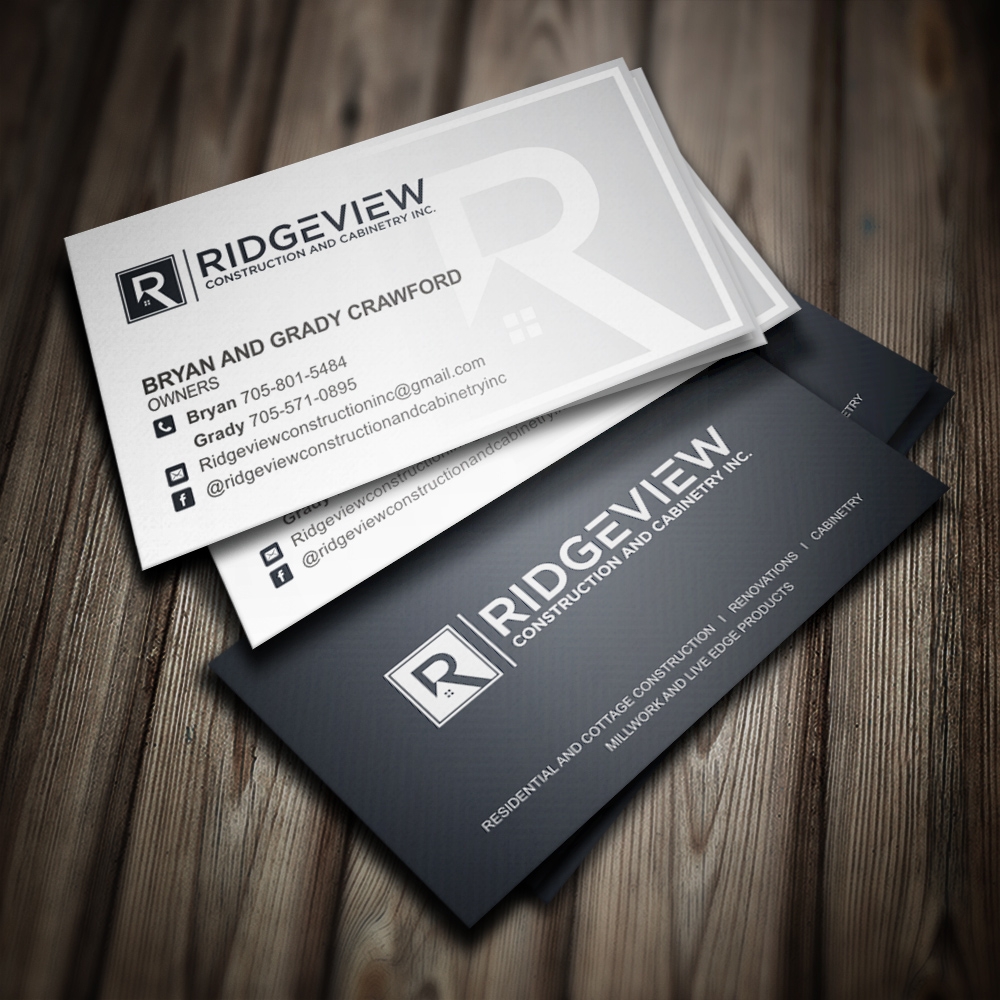 Ridgeview Contstruction and Cabinetry Inc. logo design by Kindo