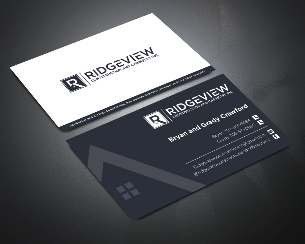 Ridgeview Contstruction and Cabinetry Inc. logo design by Boomstudioz
