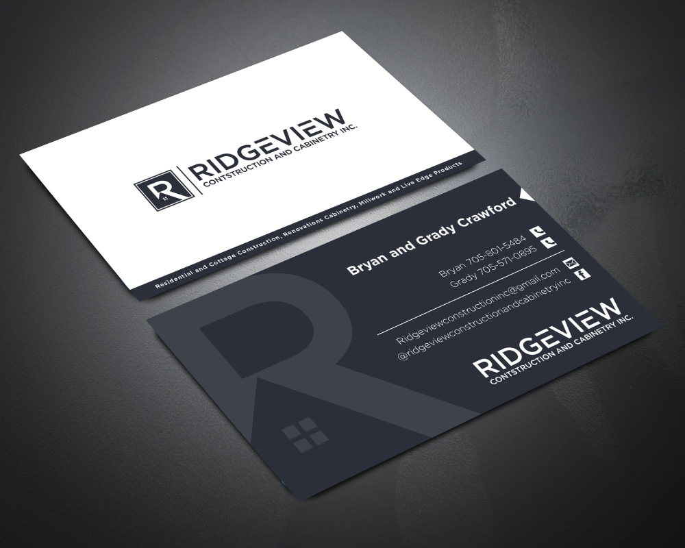 Ridgeview Contstruction and Cabinetry Inc. logo design by Boomstudioz