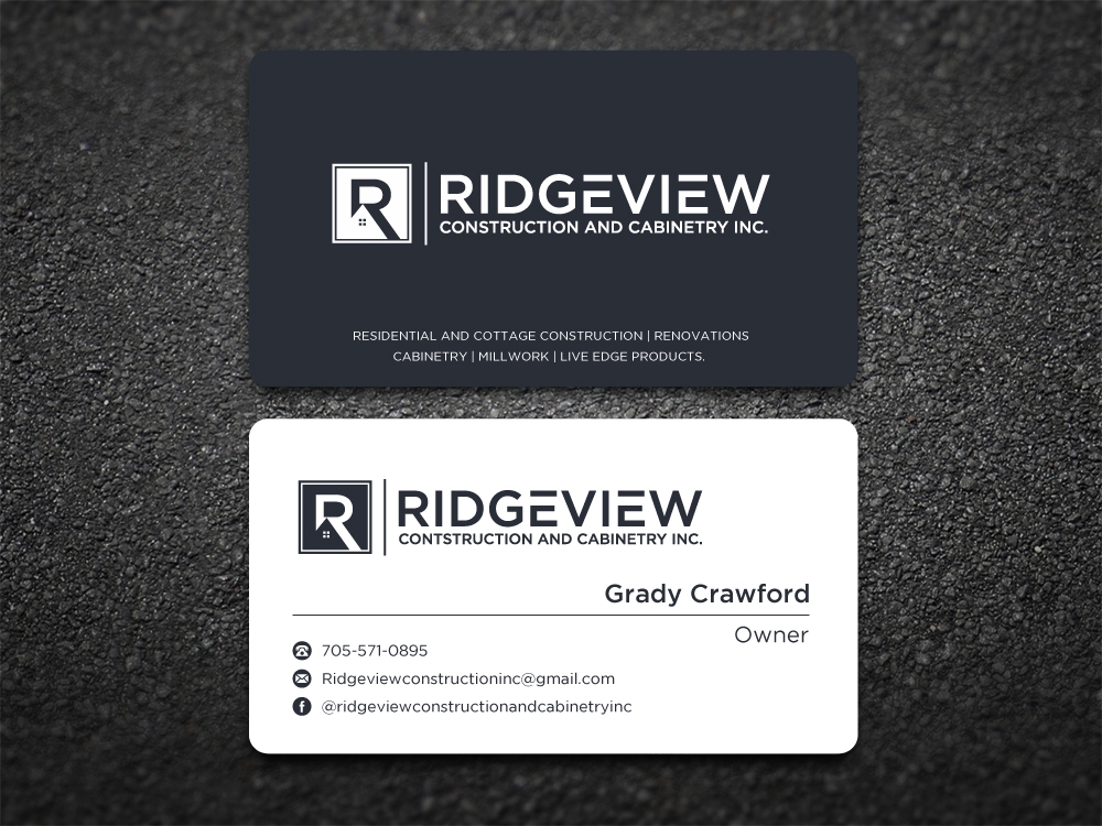 Ridgeview Contstruction and Cabinetry Inc. logo design by labo