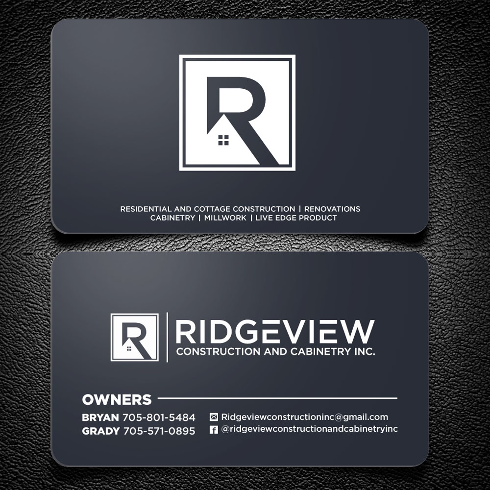 Ridgeview Contstruction and Cabinetry Inc. logo design by scriotx