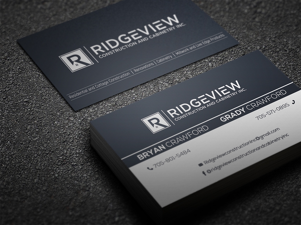 Ridgeview Contstruction and Cabinetry Inc. logo design by aamir