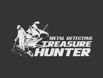 Metal Detecting Treasure Hunter logo design by WoAdek