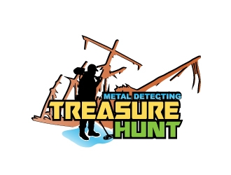 Metal Detecting Treasure Hunter logo design by samuraiXcreations