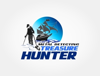 Metal Detecting Treasure Hunter logo design by WoAdek