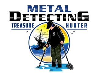 Metal Detecting Treasure Hunter logo design by MAXR