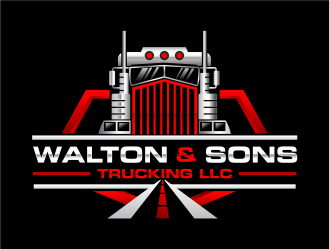 Walton & Sons Trucking LLC logo design by mutafailan