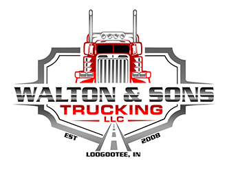 Walton & Sons Trucking LLC logo design by 3Dlogos