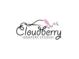 Cloudberry Drapery Studio logo design by webmall