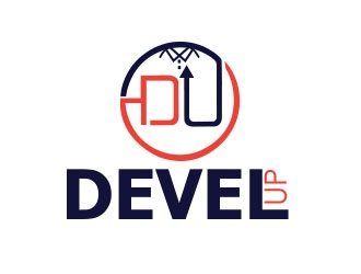 DEVEL UP logo design by fawadyk