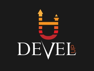 DEVEL UP logo design by fawadyk