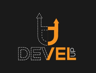DEVEL UP logo design by fawadyk