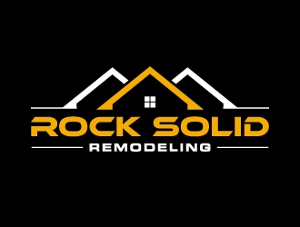 Rock Solid Remodeling  logo design by labo