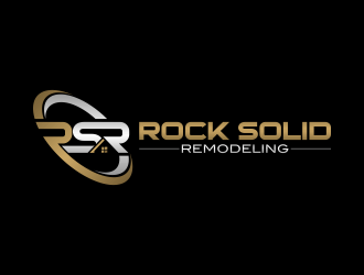 Rock Solid Remodeling  logo design by pakNton