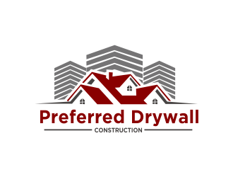 Preferred Drywall logo design by Greenlight