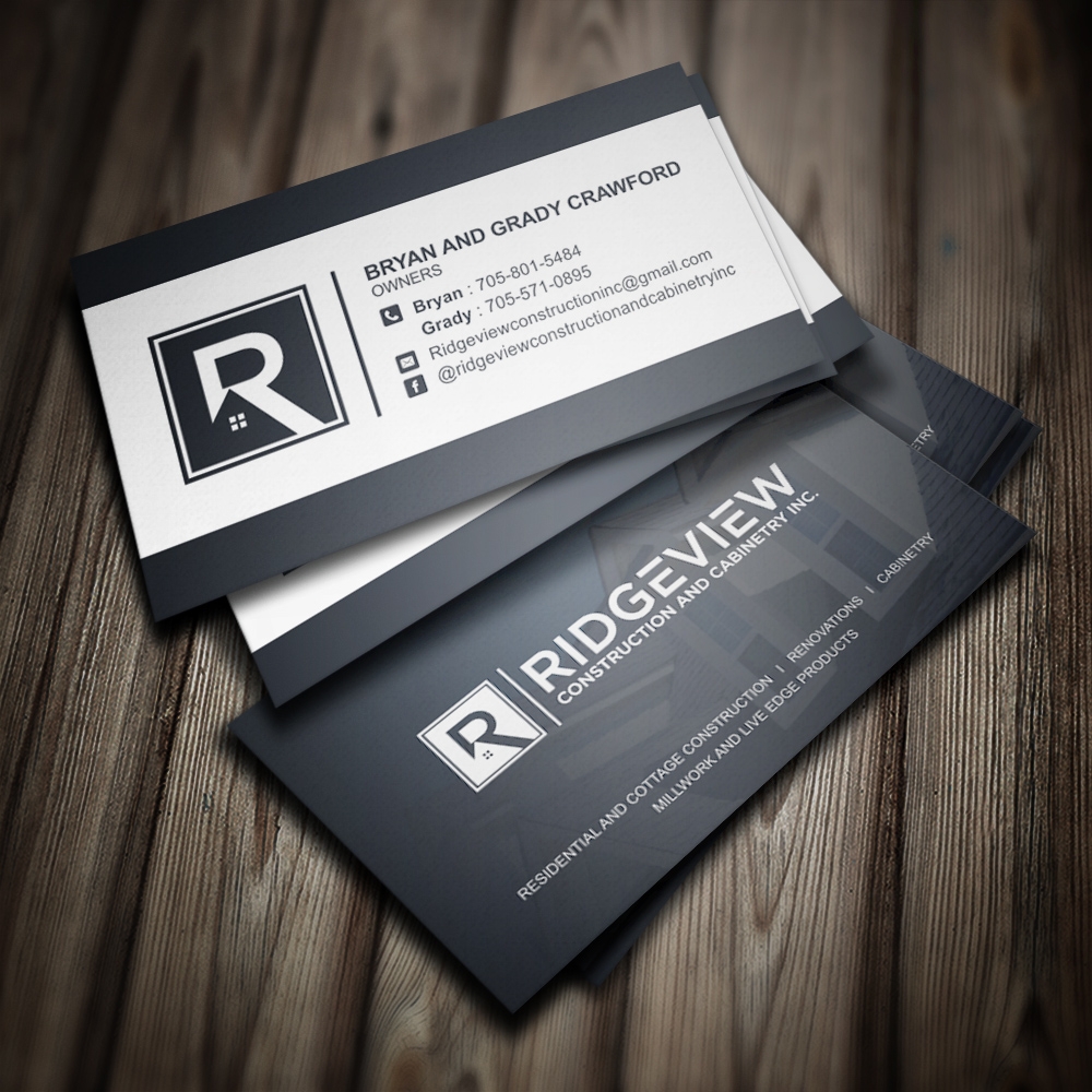 Ridgeview Contstruction and Cabinetry Inc. logo design by Kindo