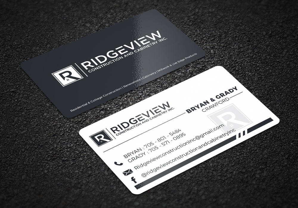 Ridgeview Contstruction and Cabinetry Inc. logo design by Gelotine