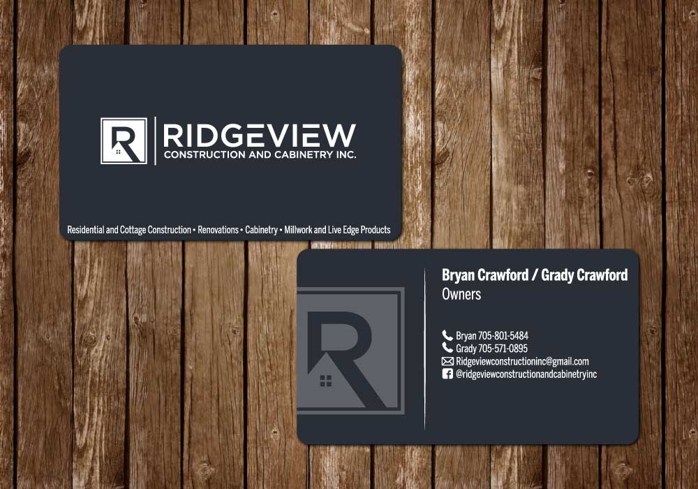 Ridgeview Contstruction and Cabinetry Inc. logo design by ElonStark