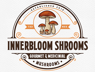 Innerbloom Shrooms/ gourmet & medicinal mushrooms  logo design by Optimus