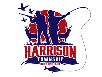 Harrison Township Hunt & Fish club logo design by shere