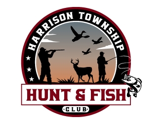 Harrison Township Hunt & Fish club logo design by Suvendu