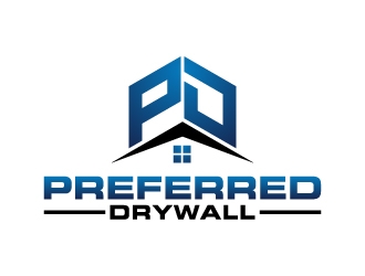 Preferred Drywall logo design by abss