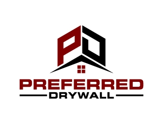 Preferred Drywall logo design by abss