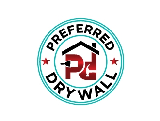 Preferred Drywall logo design by Foxcody
