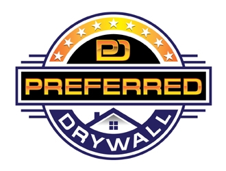 Preferred Drywall logo design by MAXR
